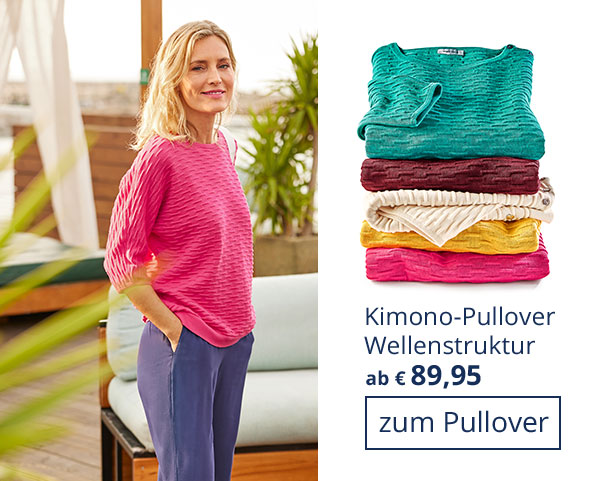 Kimono-Pullover Wellenstruktur 